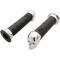 Revetement Poign&eacute;e PROGRIP CUSTOM 862 Noir-CHROME 140mm (PAIRE) (ROUTE)