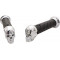 Revetement Poignée PROGRIP CUSTOM 862 Noir-CHROME 140mm (PAIRE) (ROUTE)