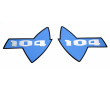 Paire Autocollants de R&eacute;servoir Bleu Peugeot 104 N BN VN BVN CVN