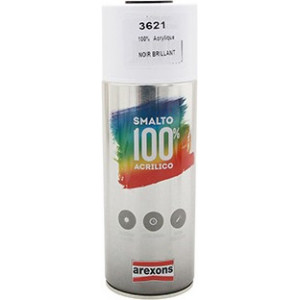 Bombe Peinture Carrosserie Acrylique Noir Brillant Spray 400 ml - Arexons