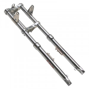 Fourche EBR MBK 51 / Peugeot 103 Chrom&eacute; &Oslash; 30mm T&eacute;lescopique (Frein Tambour)