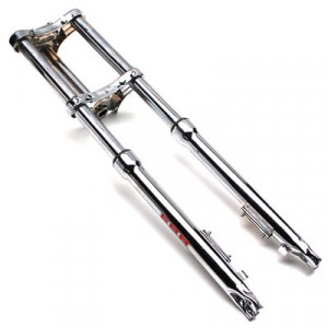 Fourche EBR Peugeot 103 RCX SPX &agrave; Roues 16 Pouces Chrom&eacute; &Oslash; 30mm