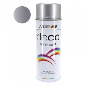 Bombe Peinture Glycero Gris Aluminium Brillant RAL 9006 Spray 400ml -Motip-