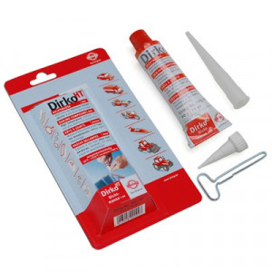 Pate a Joint Moteur Elring Dirko HT Rouge Haute Temp&eacute;rature 300&deg;C Maxi (avec 2 becs + CLE) (70ml)