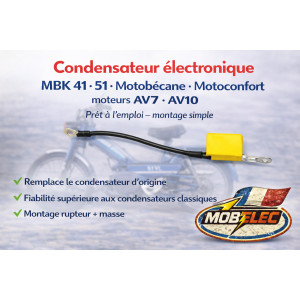 Condensateur Electronique Mobylette AV7 MBK AV10 Piaggio pr&ecirc;t &agrave; l'emploi