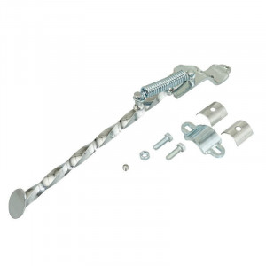 B&eacute;quille Lat&eacute;rale Torsad&eacute; MBK / Motob&eacute;cane/ Peugeot 103 Chrom&eacute; Courte 270mm - Bras Ovale
