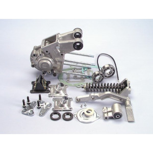 Carter Moteur Polini Peugeot 103 Support Int&eacute;gr&eacute; Pack Complet + Ressort + lanceur + Clapet et Pipe + Roulement