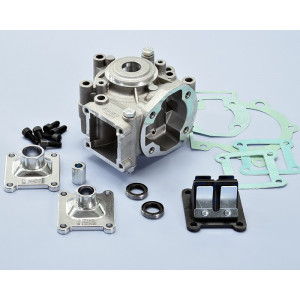 Carter Moteur Polini MBK 51 Motob&eacute;cane Kit Complet + Clapet et Pipe 15/19