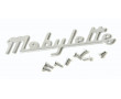 Monogramme Marque de cadre Logo Mobylette - Plaque alu + 5 clous rivet