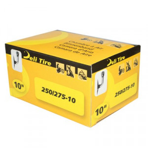 Chambre &agrave; Air 10 Pouces 2.50 a 2.75x10 Deli Tire Valve Coud&eacute;e 90&deg; (Dirt / Pit)