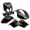 Carrosserie Scooter Peugeot Trekker TKR 2007-> Noir Brillant (KIT 7 pieces)