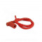 Cable Antiparasite Bobine Comp&eacute;tition Carenzi type NGK CR4 coud&eacute; Rouge Bougie a Olive (Lg. 500mm)