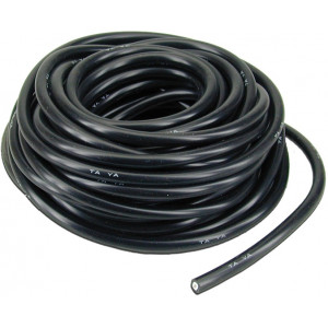 Fil antiparasite Bobine Haute Tension 7mm Souple Noir JDRacing - Au m&egrave;tre (Universel Cyclo Moto Scooter)