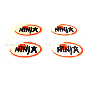 Autocollant Ninja Patch Relief Fond Transparent (X4)