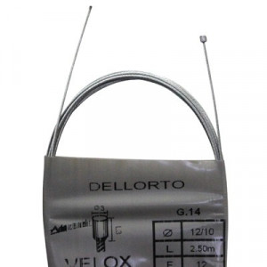 Cable de Gaz / Starter Carburateur Dellorto - &Oslash; 1.2mm Lg.2.50m Boule 3x3 - Universel Moto Cyclo Scooter