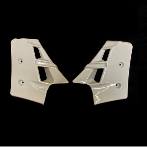 Ecopes Cache Radiateur MBK 51 Magnum Racing XR / Passion Blanche - Paire