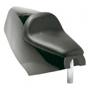 Selle MBK 51 Magnum Racing / Rock Racing Polyester Noir (Peinte) + Tige Selle + Mousse