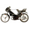 Stylo retouche Peinture Noir Pailleté "BLACK 2" MBK Motobécane BL2 / Yamaha 4B (Jeu 2x12ml)