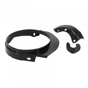 Cache Courroie / Protection Variateur Noir Complet MBK 51 Super / 881 / Motob&eacute;cane 88 / 85 / 89 (Avec pattes)