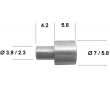 But&eacute;e de Gaine Cyclo MBK 51 pour D&eacute;compresseur &Oslash; int 6mm Lg11 (Gaine 5mm)