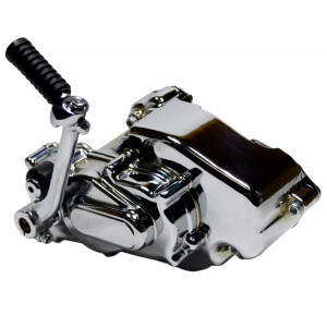 Boite &agrave; Kick Complet Alu Chrom&eacute; avec Platine Cyclo MBK Phenix / adaptable MBK 51 AV10 Kansas Dakota