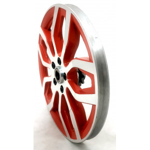 Poulie Alu Rouge MBK 51 / Peugeot 103 - Pignon 11 D&eacute;montable