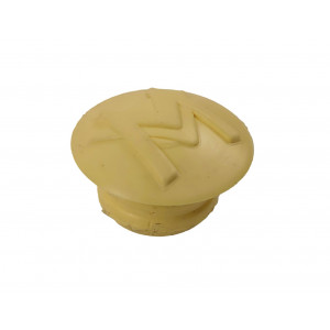 Bouchon Colonne de Fourche MBK Motob&eacute;cane Motoconfort Logo Plastique Cr&egrave;me