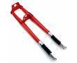 Fourche T&eacute;lescopique Compl&egrave;te Rouge MBK 51V 41 Motob&eacute;cane 40 50