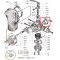 Joint Etanchéité Pipe / carburateur Noir 18x22x2mm D52 / 55T (GCV16 655)