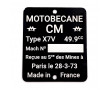 Plaque Constructeur Mobylette Motob&eacute;cane CM 38x45 // Type Mine au choix