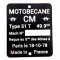 Plaque Constructeur Mobylette Motobécane CM 38x45 // Type Mine au choix
