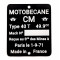 Plaque Constructeur Mobylette Motobécane CM 38x45 // Type Mine au choix
