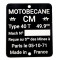 Plaque Constructeur Mobylette Motobécane CM 38x45 // Type Mine au choix