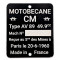 Plaque Constructeur Mobylette Motobécane CM 38x45 // Type Mine au choix