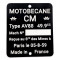 Plaque Constructeur Mobylette Motobécane CM 38x45 // Type Mine au choix