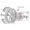 Couronne MBK 51 Alésage 98 Camb. 7mm - 60 Dents Noire Charvin - Magnum / Rock / MR1 (Grimeca)