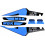 Kit D&eacute;co MBK 51 Hard Rock 91 Bleu Sky Blue pour cadre Noir Paillet&eacute;