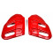 Carter de Radiateur Droit + Gauche MBK 51 Magnum Racing Rouge Teinte Masse (Chappy Red) 