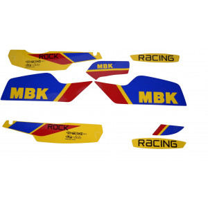 Kit D&eacute;co MBK 51 Rock Racing 1991 Jaune Sophia Yellow Complet (Sticker Reproduction)