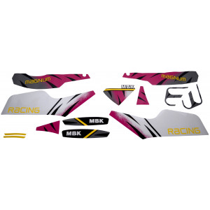Kit D&eacute;co MBK 51 Magnum Racing MR1 Black Competition 95 Noir Rose Complet NN31 (Sticker Reproduction)
