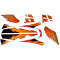 Kit D&eacute;co MBK 51 Magnum Racing XR Black / Blue Fire 96 NU6 Complet (Sticker Reproduction)