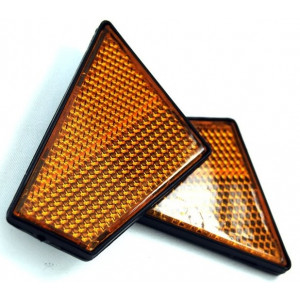 Paire de Catadioptre de Phare avant Peugeot 103 SPX RCX adh&eacute;sif (triangle)