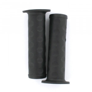 Rev&ecirc;tement de Poign&eacute;e Noir Mobylette MBK 51 Super 51V Motob&eacute;cane 115mm (Paire)