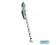 B&eacute;quille Lat&eacute;rale Cyclo MBK Motob&eacute;cane Peugeot Torsad&eacute; Chrom&eacute; Longue - Bras Ovale