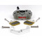 Kit Etrier de Frein Radial Gris + Patte de disque 220mm - fourche Paioli MBK 51 MagnumXR / Booster