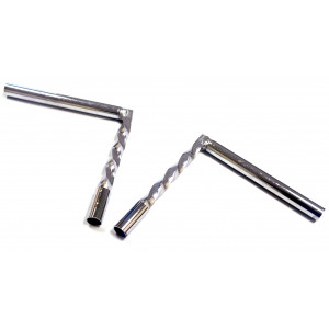 Guidon Torsad&eacute; Peugeot 103 Vogue MVL Gazelle Droite + Gauche - Paire Zingu&eacute; Hauteur 220mm
