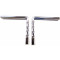 Guidon Torsadé Peugeot 103 Vogue MVL Gazelle Droite + Gauche - Paire Zingué Hauteur 220mm