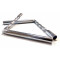 Guidon Torsadé Peugeot 103 Vogue MVL Gazelle Droite + Gauche - Paire Zingué Hauteur 220mm