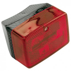 Feu Arri&egrave;re Cyclo Universel RC Rouge Carbone Peugeot 103 MBK 51 (Luxor 75)
