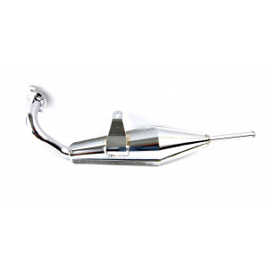Pot d'&eacute;chappement &eacute;chappement Flute Chrom&eacute; Peugeot 103 SP / MVL / Vogue - Vintage Cyclomoteur